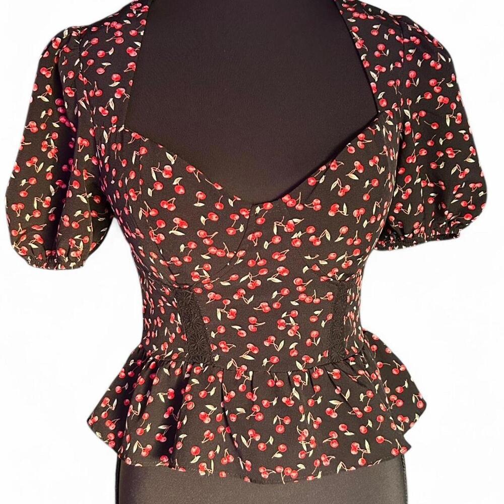 Women's Black and Red Corset